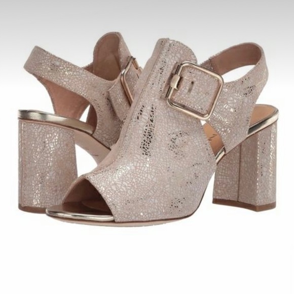 Donald J. Pliner Shoes - Donald Pliner Anette Metallic Slingback Block Heel